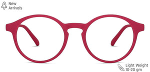 Red Round Full Rim Unisex Eyeglasses by Lenskart Blu-148708