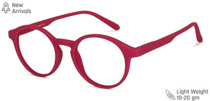 Red Round Full Rim Unisex Eyeglasses by Lenskart Blu-148708