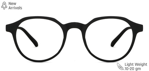 Black Round Full Rim Unisex Eyeglasses by Lenskart Blu-148710