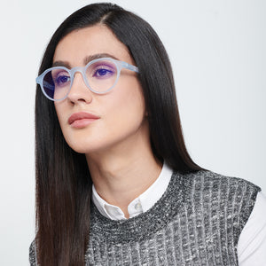 Blue Round Full Rim Unisex Eyeglasses by Lenskart Blu-148712