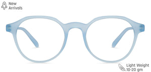 Blue Round Full Rim Unisex Eyeglasses by Lenskart Blu-148712