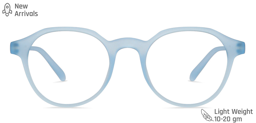 Blue Round Full Rim Unisex Eyeglasses by Lenskart Blu-148712