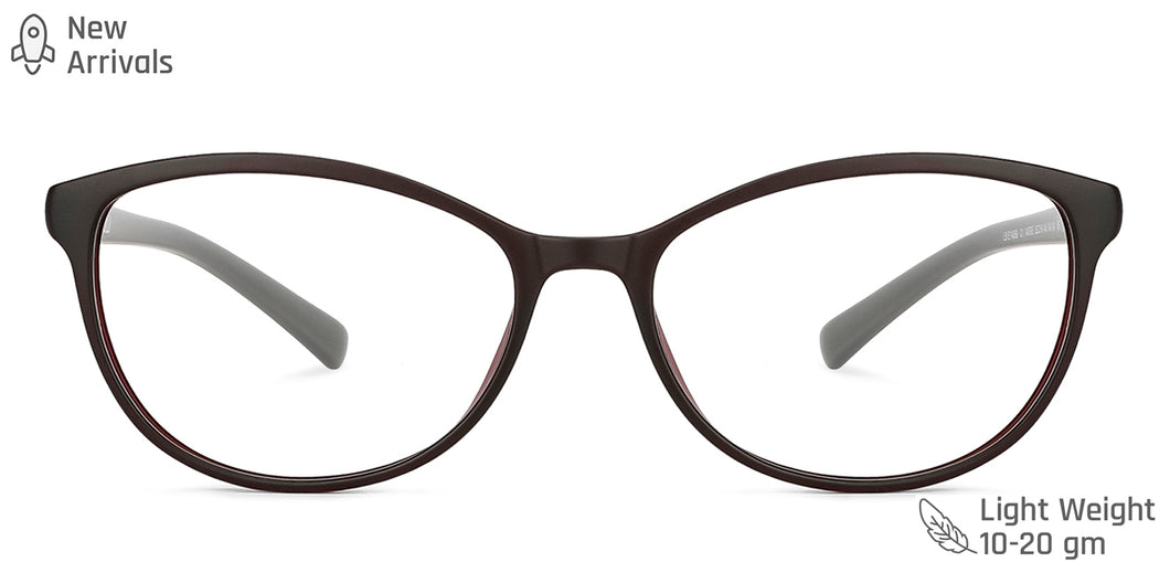 Maroon Cat Eye Full Rim Unisex Eyeglasses by Lenskart Blu-148765