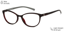 Load image into Gallery viewer, Maroon Cat Eye Full Rim Unisex Eyeglasses by Lenskart Blu-148765