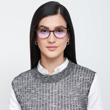Load image into Gallery viewer, Maroon Cat Eye Full Rim Unisex Eyeglasses by Lenskart Blu-148767
