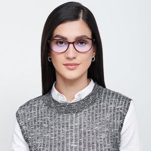 Maroon Cat Eye Full Rim Unisex Eyeglasses by Lenskart Blu-148767