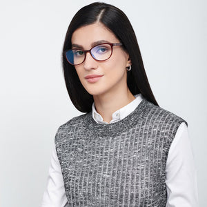 Maroon Cat Eye Full Rim Unisex Eyeglasses by Lenskart Blu-148767