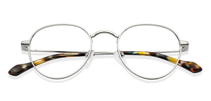 Silver Round Full Rim Unisex Eyeglasses by Lenskart Blu-149171
