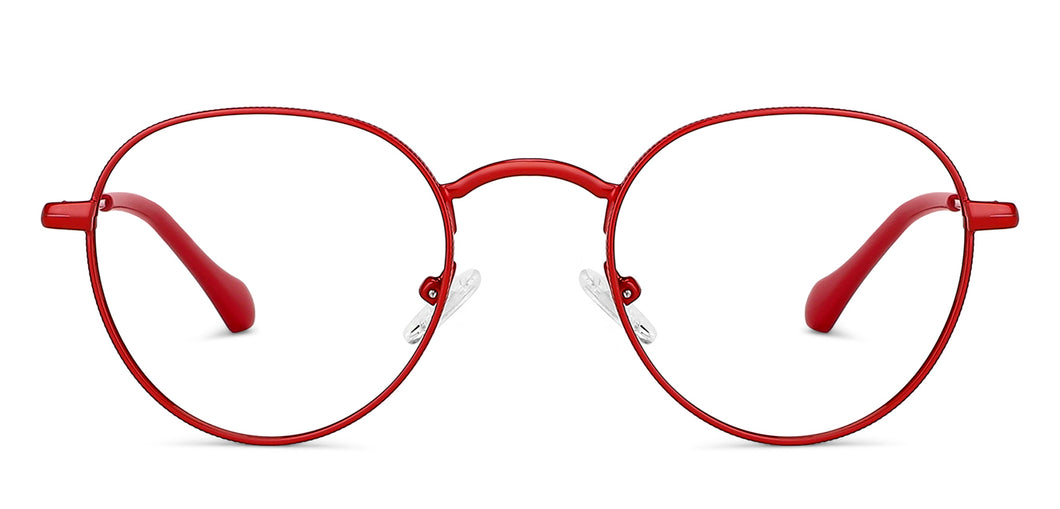 Red Round Full Rim Unisex Eyeglasses by Lenskart Blu-149173