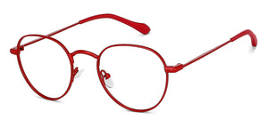 Red Round Full Rim Unisex Eyeglasses by Lenskart Blu-149173