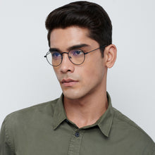 Load image into Gallery viewer, Black Round Full Rim Unisex Eyeglasses by Lenskart Blu-149174