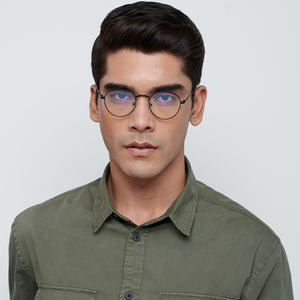 Black Round Full Rim Unisex Eyeglasses by Lenskart Blu-149174