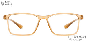 Brown Rectangle Full Rim Unisex Eyeglasses by Lenskart Blu-149769
