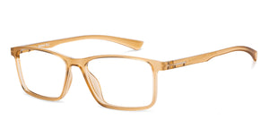 Brown Rectangle Full Rim Unisex Eyeglasses by Lenskart Blu-149769