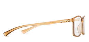 Brown Rectangle Full Rim Unisex Eyeglasses by Lenskart Blu-149769