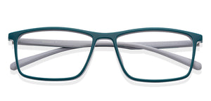 Green Rectangle Full Rim Unisex Eyeglasses by Lenskart Blu-149785