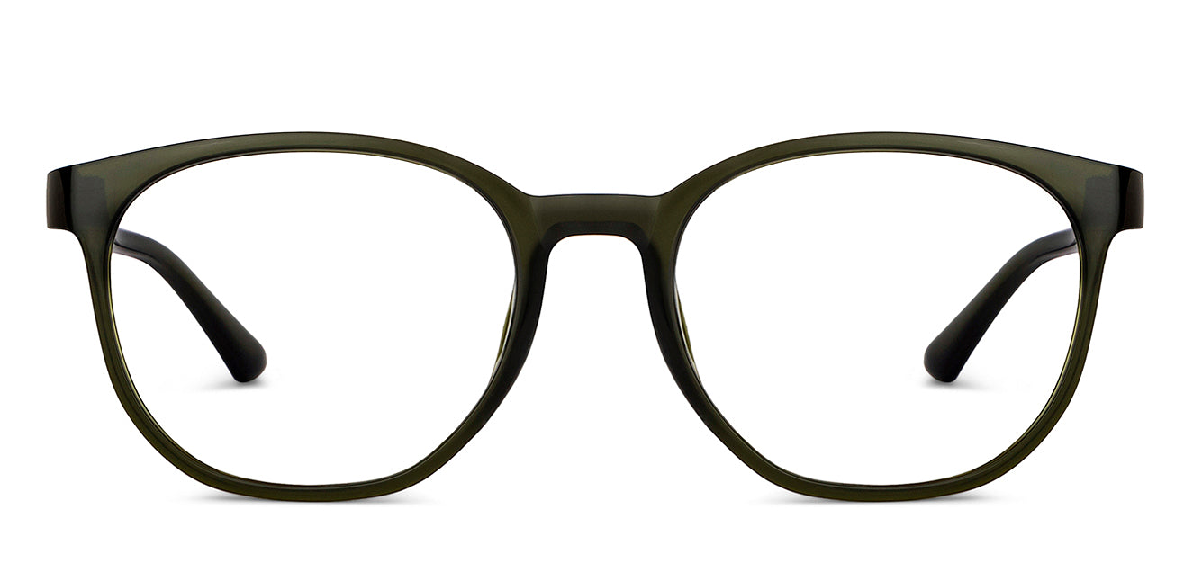 Gunmetal Blue Full Rim Round Lenskart Air fusion LA E14557-C1 Eyeglasses at  LensKart.com