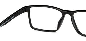 Black Rectangle Full Rim Unisex Eyeglasses by Lenskart Blu-150155