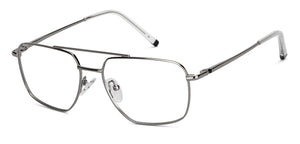 Silver Rectangle Full Rim Unisex Eyeglasses by Lenskart Blu-151168
