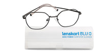 Load image into Gallery viewer, Gunmetal Round Full Rim Unisex Eyeglasses by Lenskart Blu-151495