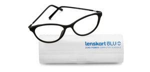Black Cat Eye Full Rim Women Eyeglasses by Lenskart Blu-200279