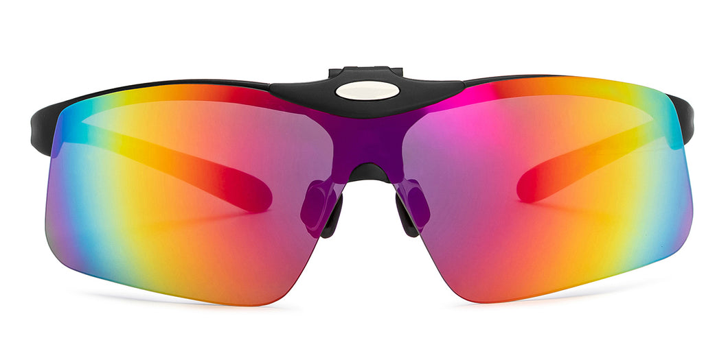 Black Sports Full Rim Unisex Sunglasses by Lenskart Boost-209831