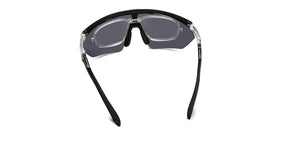 Black Sports Full Rim Unisex Sunglasses by Lenskart Boost-209833