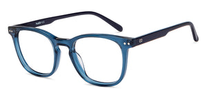Blue Wayfarer Full Rim Unisex Eyeglasses by Lenskart Hustlr-217203