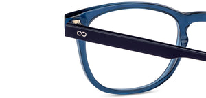 Blue Wayfarer Full Rim Unisex Eyeglasses by Lenskart Hustlr-217203