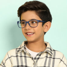 Load image into Gallery viewer, Blue Rectangle Full Rim  Kid Eyeglasses by Lenskart Junior-142687