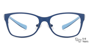 Blue Rectangle Full Rim  Kid Eyeglasses by Lenskart Junior-142687