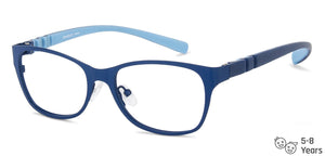 Blue Rectangle Full Rim  Kid Eyeglasses by Lenskart Junior-142687