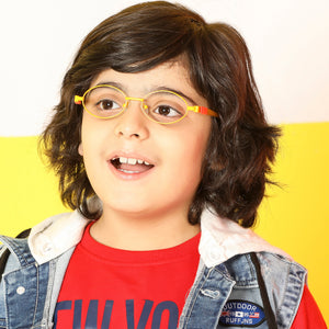Yellow Oval Full Rim  Kid Eyeglasses by Lenskart Junior-142690