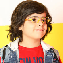 Load image into Gallery viewer, Yellow Oval Full Rim  Kid Eyeglasses by Lenskart Junior-142690