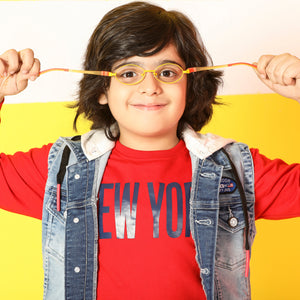 Yellow Oval Full Rim  Kid Eyeglasses by Lenskart Junior-142690
