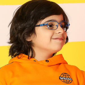 Blue Rectangle Full Rim  Kid Eyeglasses by Lenskart Junior-142694