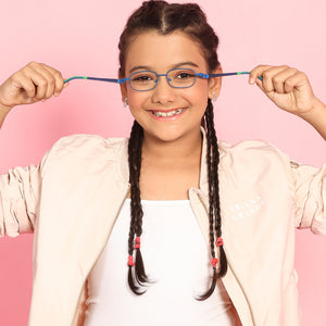 Blue Rectangle Full Rim  Kid Eyeglasses by Lenskart Junior-142694