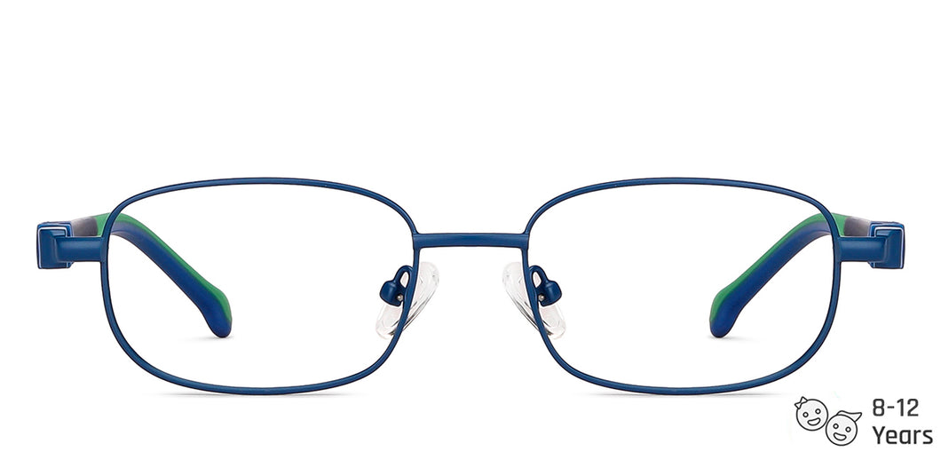 Blue Rectangle Full Rim  Kid Eyeglasses by Lenskart Junior-142694
