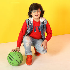 Green Rectangle Full Rim  Kid Eyeglasses by Lenskart Junior-142695