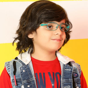 Green Rectangle Full Rim  Kid Eyeglasses by Lenskart Junior-142695