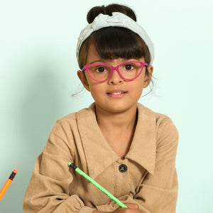Pink Cat Eye Full Rim Kids Eyeglasses by Lenskart Junior-143114