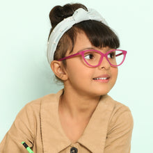 Load image into Gallery viewer, Pink Cat Eye Full Rim Kids Eyeglasses by Lenskart Junior-143114