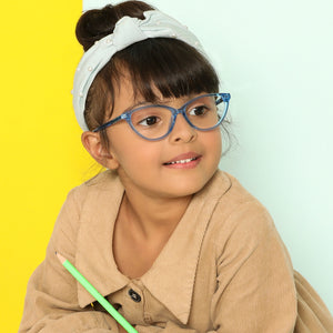 Blue Cat Eye Full Rim  Kid Eyeglasses by Lenskart Junior-143115