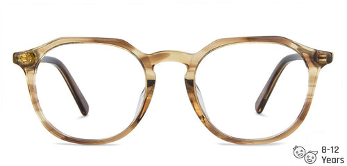 Brown Hexagonal Full Rim  Kid Eyeglasses by Lenskart Junior-143140