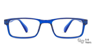 Blue Rectangle Full Rim Kid Eyeglasses by Lenskart Junior-143499