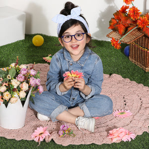 Blue Round Full Rim Kids Eyeglasses by Lenskart Junior-143510