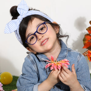 Blue Round Full Rim Kids Eyeglasses by Lenskart Junior-143510