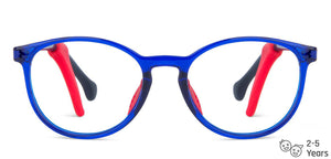 Blue Round Full Rim Kids Eyeglasses by Lenskart Junior-143510