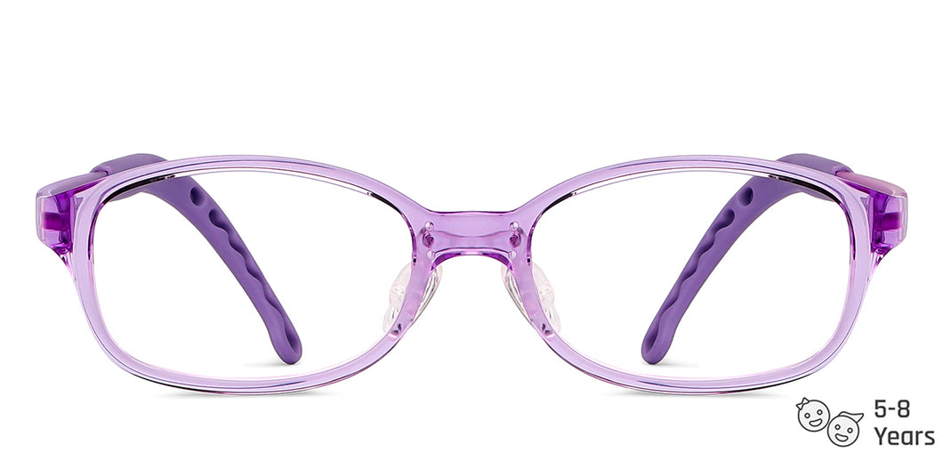 Purple Rectangle Full Rim  Kid Eyeglasses by Lenskart Junior-145583