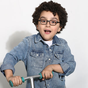 Black Square Full Rim Kid Eyeglasses by Lenskart Junior-144039